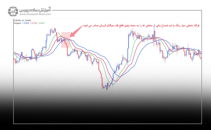 نمودار اندیکاتور الیگیتور