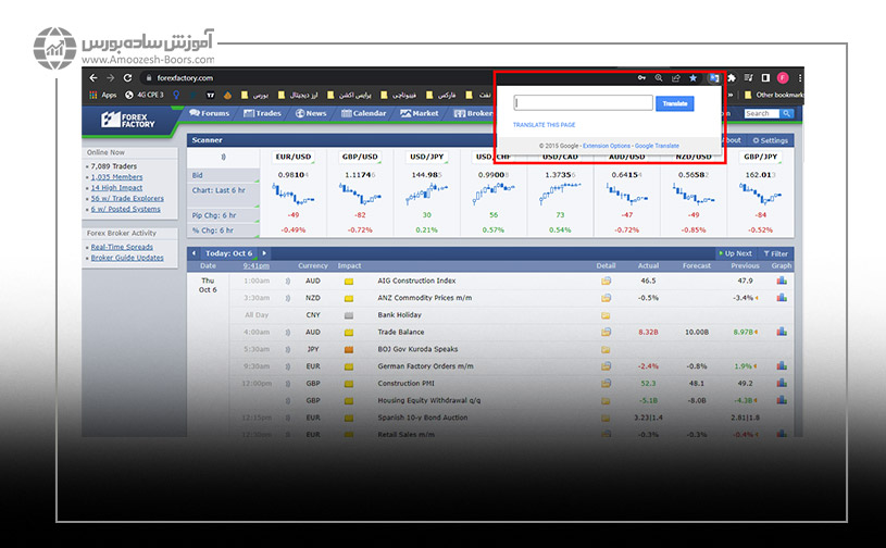 چگونه زبان فارکس فکتوری را فارسی کنیم؟