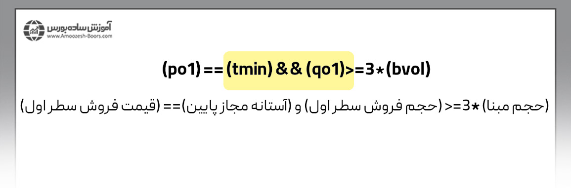 فیلتر صف فروش سه برابر حجم مبنا 