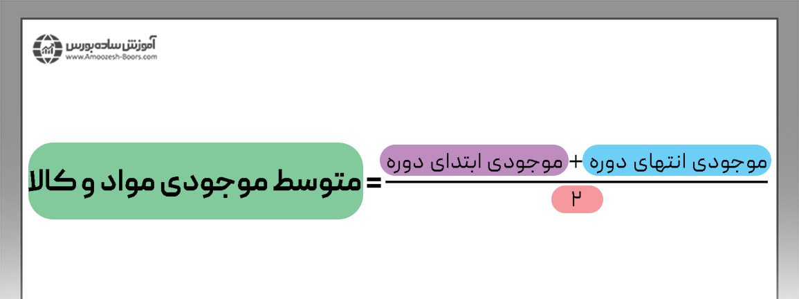 محاسبه متوسط موجودی مواد و کالا