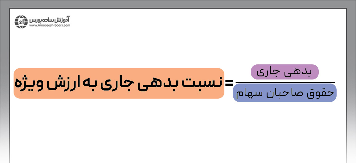 فرمول نسبت بدهی جاری به ارزش ویژه